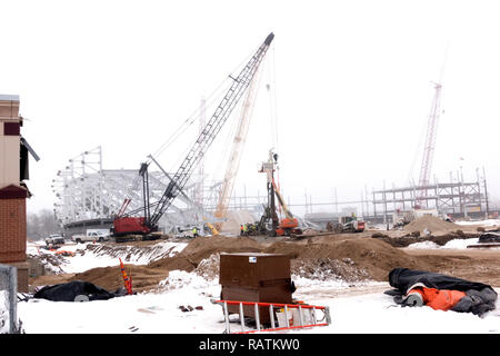 Le stade de football Allianz Domaine dans le début de la construction le 25 janvier 2018. St Paul Minnesota MN USA Banque D'Images