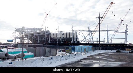 Terrain de football Allianz Stadium en construction pour le Minnesota United FC L'équipe de soccer professionnel. 31 janvier 2018. St Paul Minnesota MN USA Banque D'Images