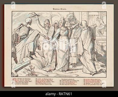 Alfred Rethel, auch ein Todtentanz J, Allemand, 1816 - 1859, 1849, gravure sur bois. Repensé par Gibon. L'art classique repensé Banque D'Images