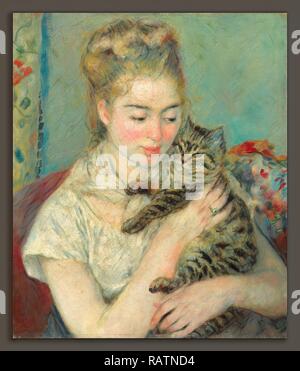 Femme Avec Un Chat Par Auguste Renoir 1875 La Peinture Francaise Huile Sur Toile C Est Un Portrait De Renoir Classique Pur Sa Periode Impressionniste Dans Les Annees 1870 Bsloc 16 5 138 Photo Stock Alamy