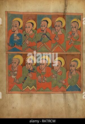 Les Soixante-douze disciples, inconnu, l'Éthiopie, l'Afrique, environ 1480 - 1520, Tempera sur parchemin, feuille : 34,5 x 25,6 cm ( repensé Banque D'Images