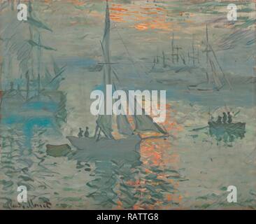 Sunrise (Marine), Claude Monet, Français, 1840 - 1926, France, Europe, mars ou avril 1873, huile sur toile, non monté : 50 repensé Banque D'Images