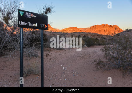 Gold Butte National Monument, peu de signe de la Finlande Banque D'Images