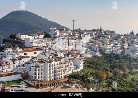 Frigiliana en Costa del Sol, la province de Malaga, Andalousie, Espagne Banque D'Images