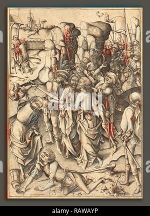 Israhel van Meckenem (Allemand), ch. 1445 - 1503), la trahison, ch. 1480, gravure. Repensé par Gibon. L'art classique repensé Banque D'Images