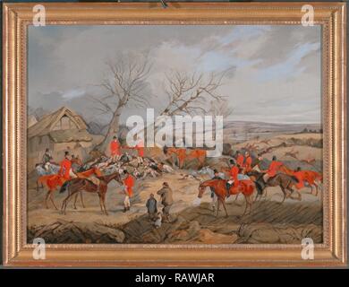 Scène de chasse : le tuer Le Belvoir Hunt : la mort, signé en bas à gauche : 'H. Alken Henry Thomas Alken', 1785-1851, repensé Banque D'Images