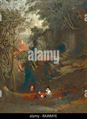 Paysage près de Clifton, Francis Danby, 1793-1861, British. Repensé par Gibon. L'art classique avec une touche moderne repensé Banque D'Images