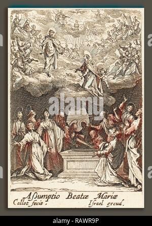 Jacques Callot (Français, 1592 - 1635), l'Assomption de la Vierge, en 1630 ou après, l'attaque. Repensé Banque D'Images