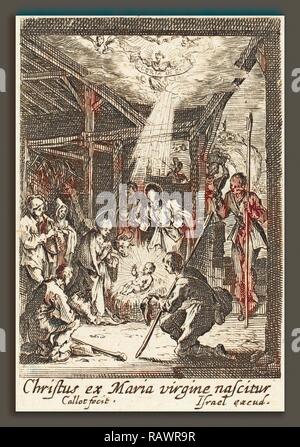 Jacques Callot (Français, 1592 - 1635), la Nativité, en 1630 ou après, l'attaque. Repensé par Gibon. L'art classique avec repensé Banque D'Images