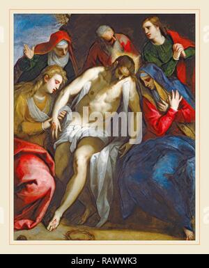 Jacopo Palma il Giovane, Lamentation, Italien, 1544 ou 1548-1628, ch. 1620, huile sur toile. Repensé Banque D'Images