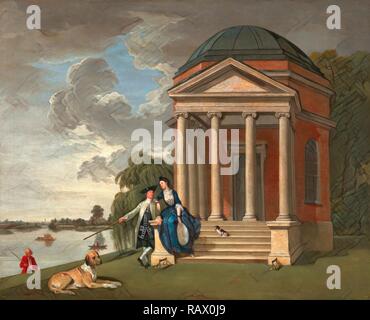 David Garrick et sa femme par son Temple à Shakespeare, Hampton M. et Mme Garrick par le Temple à Shakespeare repensé Banque D'Images