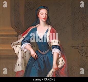 Lady Anne Cavendish (fille d'Elihu Yale ?), Jonathan Richardson l'Aîné, 1665-1745, British. Repensé Banque D'Images