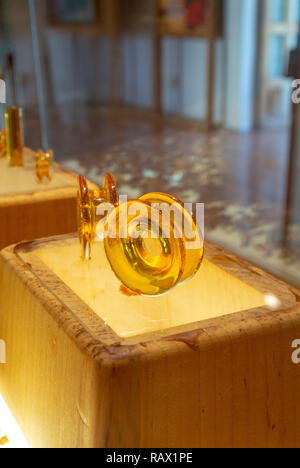 Objets en ambre à musée de l'Ambre, San Cristobal de las Casas, Chiapas, Mexique Banque D'Images