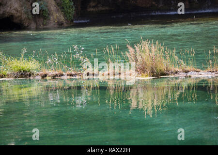 Célèbre Log on Hanging Lake en Californie Banque D'Images