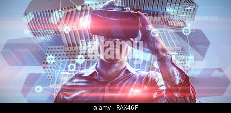 Image de l'homme composite en utilisant un oculus Banque D'Images