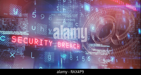 Image composite de l'image 3D de l'arobase Banque D'Images