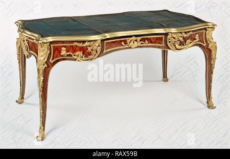 Table d'écriture (bureau plat), attribuée à Joseph Baumhauer, français, est mort 1772, Paris, France, Europe, environ 1745 repensé Banque D'Images