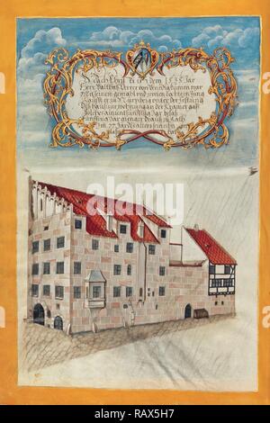 La résidence de Nuremberg de la famille Derrer, Georg Strauch, Allemand, 1613 - 1675, Nuremberg, Allemagne, Europe, sur repensé Banque D'Images