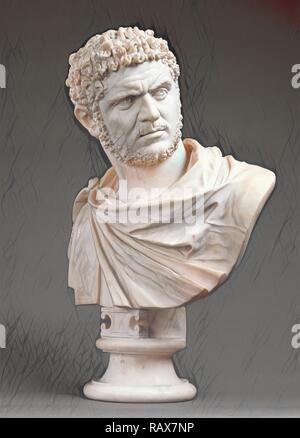 Buste de l'empereur Caracalla (né en 188 après J.-C., règne 211 - 217), Bartolomeo Cavaceppi, Italien, 1716/1717 - 1799, Rome repensé Banque D'Images