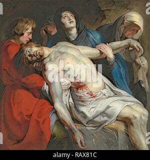 La mise au tombeau, Peter Paul Rubens, Flamand, 1577 - 1640, environ 1612, huile sur toile, 131,1 x 130,2 Sans cadre : 51 cm (5/ repensé Banque D'Images