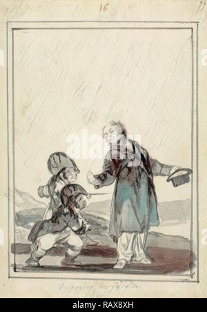 Mépris de l'insultes, Francisco José de Goya y Lucientes (Francisco de Goya), espagnol, 1746 - 1828, environ 1816 repensé Banque D'Images