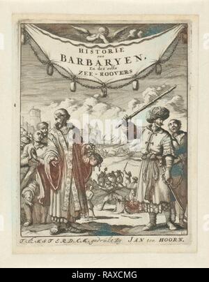 Turk et le clergé avec des esclaves, Jan Luyken, Jan Claesz dix Hoorn, 1684. Repensé par Gibon. L'art classique avec un style moderne repensé Banque D'Images