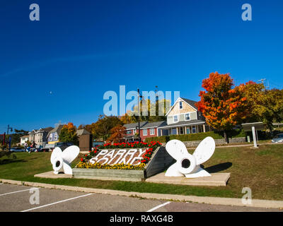 La baie Georgienne du lac Huron, Canada - le 20 octobre 2018 : paysage d'automne sur le lac Huron, vue de la ville côtière de la baie. Banque D'Images