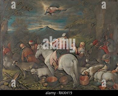 Abraham quitte Haran, attribué à Francesco Bassano (le jeune), 1560 - 1592. Repensé par Gibon. L'art classique repensé Banque D'Images