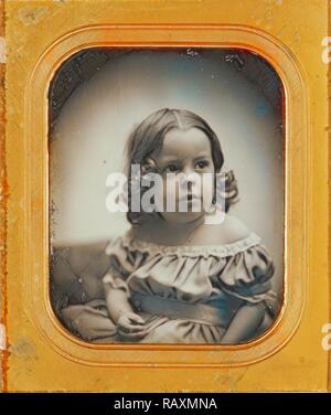 Portrait d'une jeune fille, Southworth & Hawes, États-Unis, Actif 1844 - 1862, vers 1852, daguerréotype, repensé la plaque 1/2 Banque D'Images