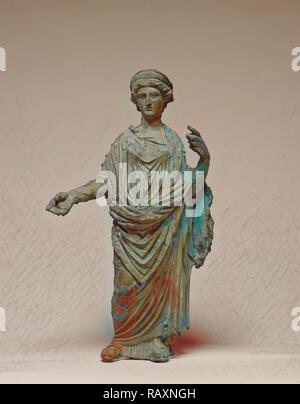 Statuette d'une déesse Cérès, probablement ou Junon, Inconnu, Rome, Italie, Latium, l'Europe, 50 - 75, Bronze, Objet : H : 32 repensé Banque D'Images