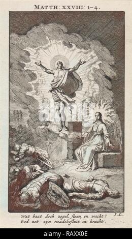 La résurrection du Christ, Jan Luyken, mer. Arentsz & Pieter Cornelis van der Sys (II), 1712. Repensé Banque D'Images