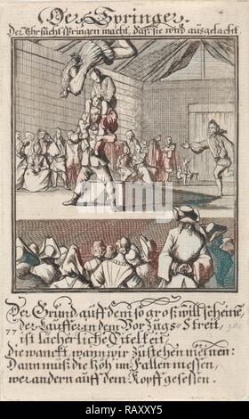 Acrobat, Caspar Luyken, Anonyme, 1711. Repensé par Gibon. L'art classique avec une touche moderne repensé Banque D'Images