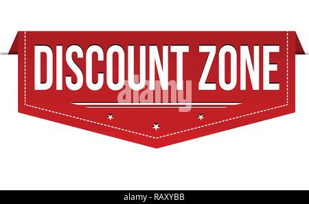 Zone d'escompte design de bannières sur fond blanc, vector illustration Illustration de Vecteur
