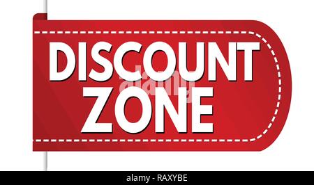 Zone d'escompte design de bannières sur fond blanc, vector illustration Illustration de Vecteur
