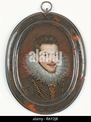 Portrait d'un homme, anonyme, c. 1610. Repensé par Gibon. L'art classique avec une touche moderne repensé Banque D'Images