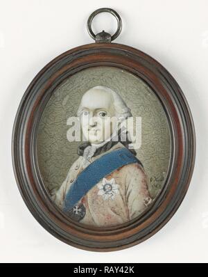 Karl Wilhelm Ferdinand, duc de Brunswick, 1735-1806 - Wittmund, Gerrit Kamphuysen, 1763, miniature Portrait repensé Banque D'Images