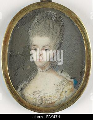 Frederika Sophia Wilhelmina, Wilhelmina, 1751-1820, Robert Mussard, 1768, Portrait miniature. Repensé Banque D'Images