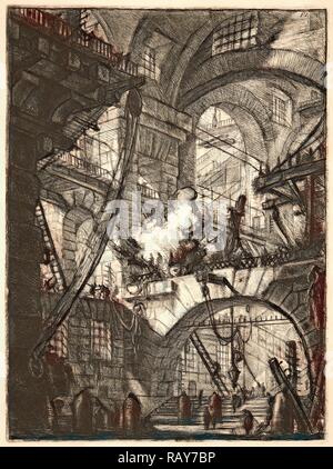 Giovanni Battista Piranesi (Italien, 1720 - 1778). Les fumeurs incendie, 1761. De Carceri d'Invenzione di G. Battista repensé Banque D'Images