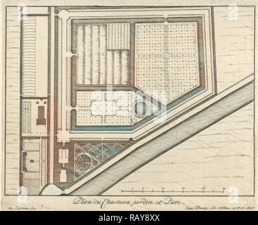 Plan de succession Gunterstein, Breukelen, Joseph Mulder, Willem Swidde, Jaques Le Moine de l'Espine, 1680 - 1696 repensé Banque D'Images