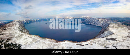 Lac Mashu à Hokkaido au Japon en hiver Banque D'Images