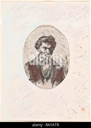 Autoportrait de Frederick Henry Weissenbruch, 1843 - 1887. Repensé par Gibon. L'art classique avec une touche moderne repensé Banque D'Images