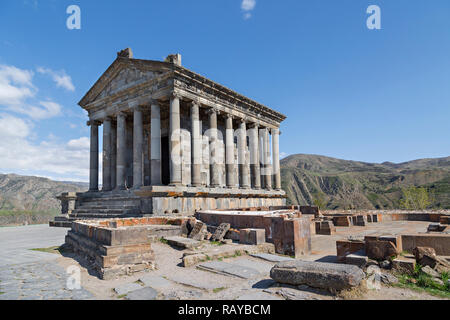 Temple hellénistique de Garni, dans la ville de Garni, Arménie Banque D'Images