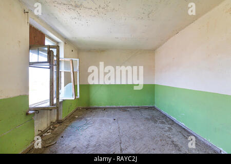 L'intérieur d'une ancienne école abandonnée, l'Arménie. Banque D'Images