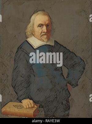 Portrait d'un homme, anonyme, c. 1650. Repensé par Gibon. L'art classique avec une touche moderne repensé Banque D'Images