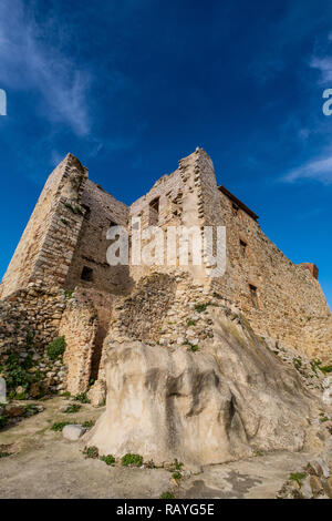 De l'ensemble monumental de la Rocca Aldobrandesca château de Suvereto, province de Livourne, Toscane, Italie Banque D'Images