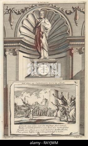 H. Épiphane de Salamine, père de l'église, Jan Luyken, Zacharie Chatelain II, François Halma, 1698. Repensé Banque D'Images