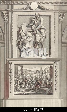 Apôtre Barnabé, Jan Luyken, Zacharie Chatelain (II), Jan Goeree, 1698. Repensé par Gibon. L'art classique avec un repensé Banque D'Images