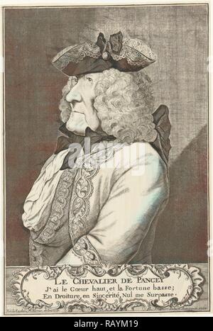 Portrait du chevalier de Pancey, Lodewijk Joseph Fruytiers, Anonyme, 1752. Repensé par Gibon. L'art classique avec un repensé Banque D'Images