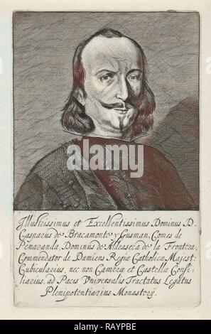 Portrait du Comte Gaspar de Guzman y Bracamonte, Pieter Nolpe, 1644. Repensé par Gibon. L'art classique avec un style moderne repensé Banque D'Images