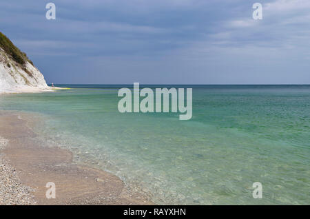 Lever de soleil sur la plage à Byala station en Bulgarie, Europe Banque D'Images